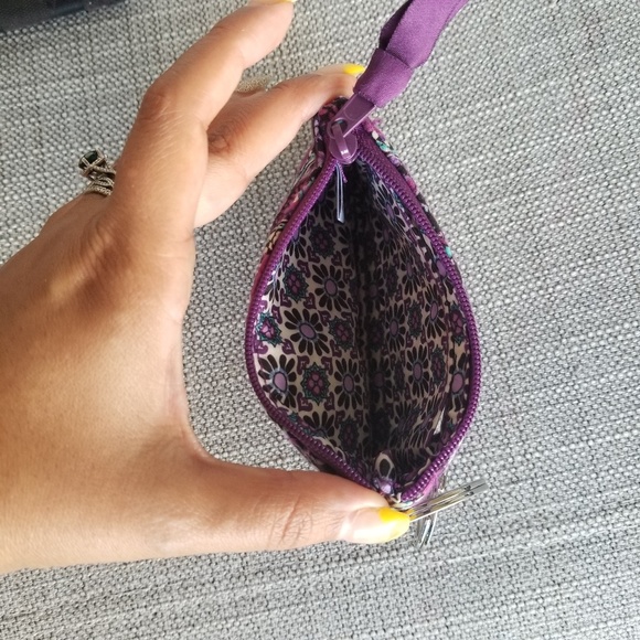 Vera Bradley purple Zip ID window wallet - Picture 3 of 3
